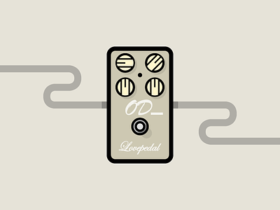 Lovepedal Custom OD11 flat guitar pedal icon illustrator knobs lovepedal overdrive