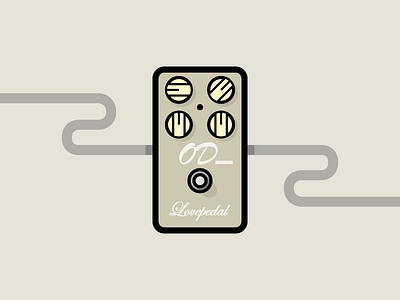 Lovepedal Custom OD11 flat guitar pedal icon illustrator knobs lovepedal overdrive