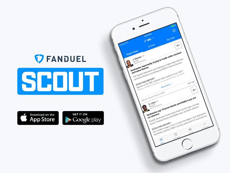 Fanduel Scout App android app ios logo principle sketch sports