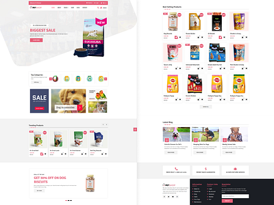 Pet Shop - Pet Store Responsive Website Template app bitrix bitrixinfotech branding design ecommerce graphic design illustration logo pet food pet website petshop ui ux vector website design