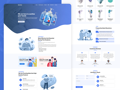 Sanitizer and Mask Website HTML Template