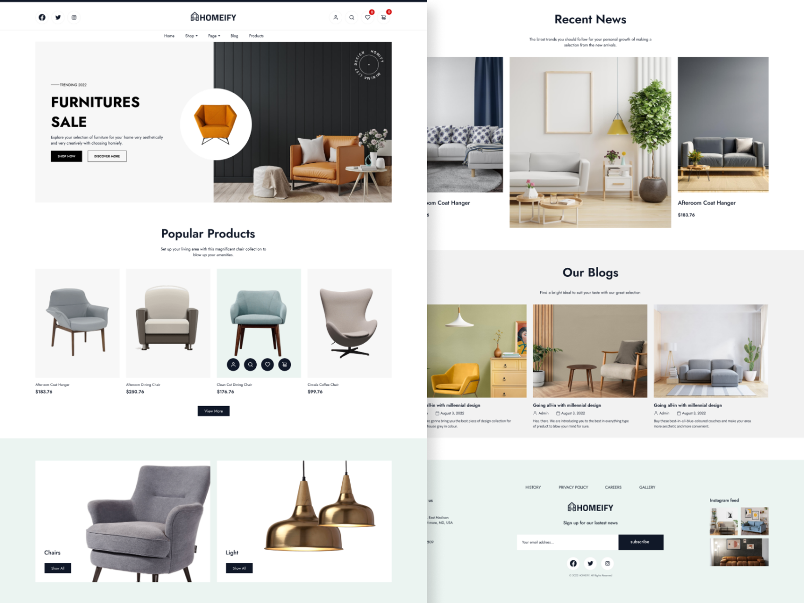 Furniture ecommerce Shop Web UI Kit by Bitrix Infotech Pvt Ltd on Dribbble