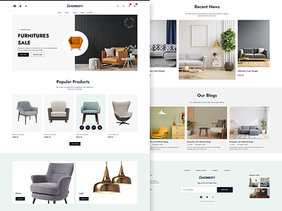 Furniture ecommerce Shop Web UI Kit