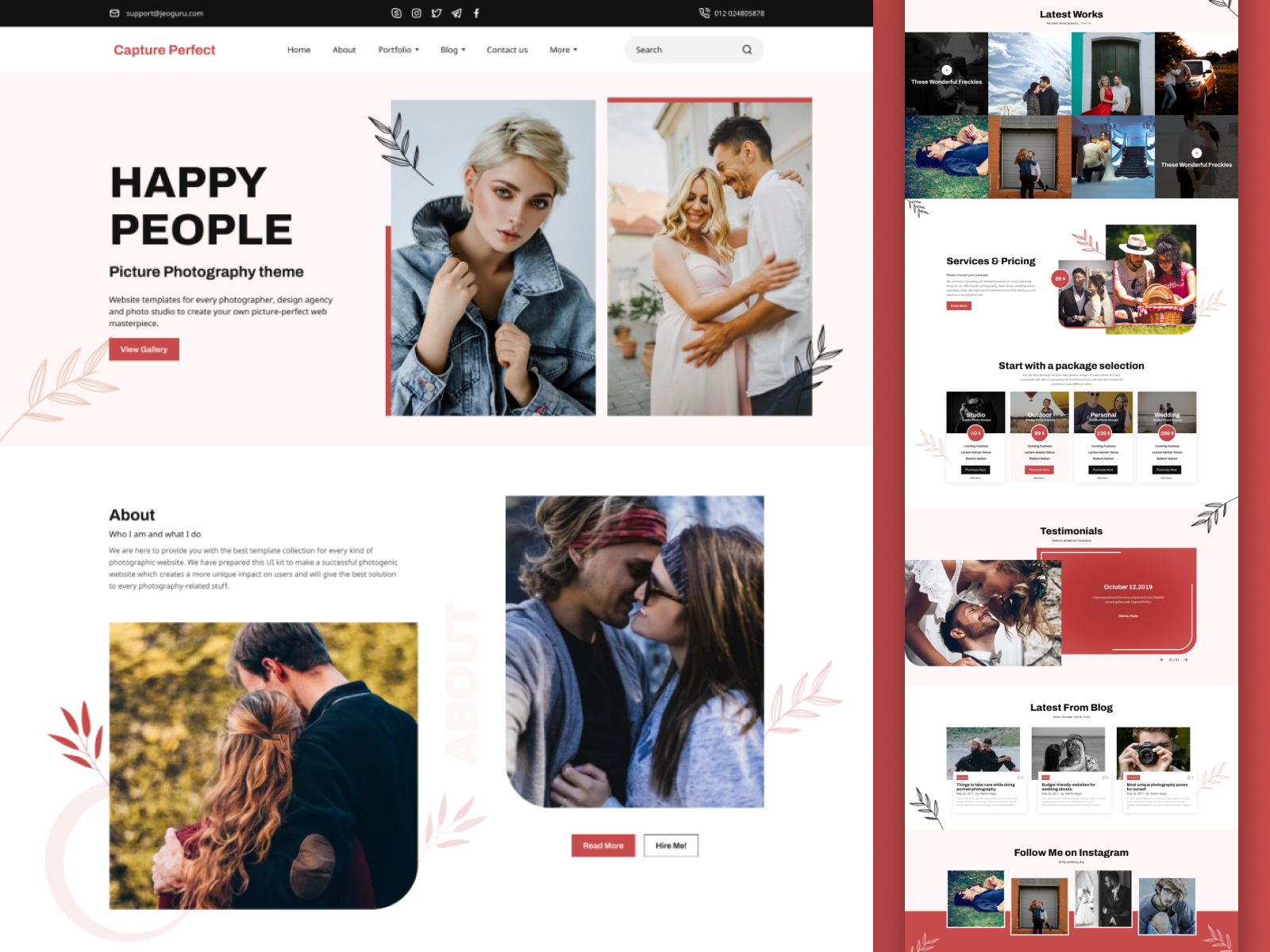 Capture Perfect - Photography Portfolio Website | Figma UI Kit by ...