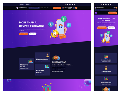 Crypto Exchange HTML Website Template bootstrap template crypto crypto exchange crypto exchange landing page crypto swap crypto wallet cryptocurrency exchange css3 currency swap html template nft responsive website template