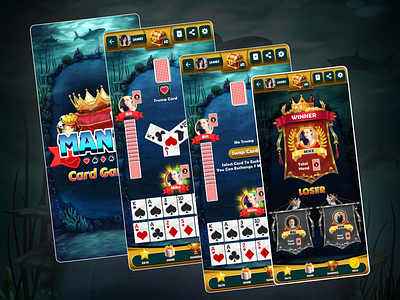 Manni Card Game Mobile App UI Kit