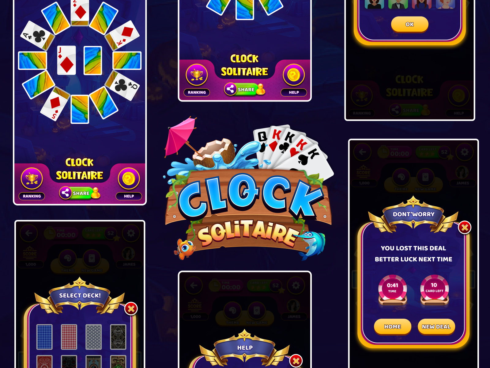 Clock Solitaire Card Game