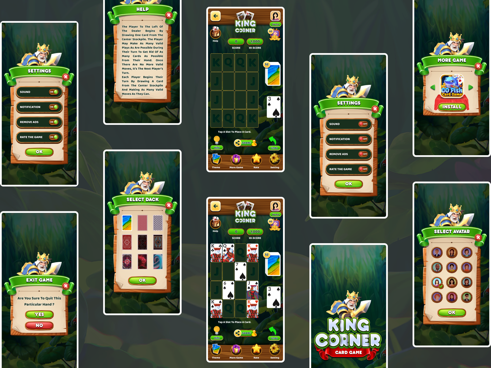 King Corner Card Game Figma UI Kit by Bitrix Infotech Pvt Ltd on Dribbble
