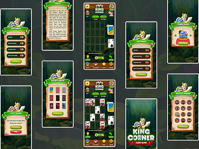 King Corner Card Game UI Kit