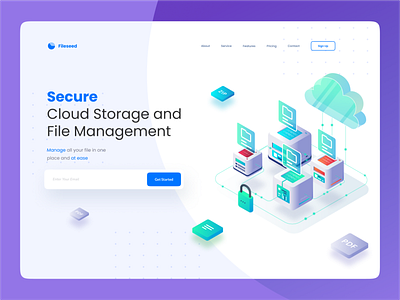 Cloud Storage Header Illustration