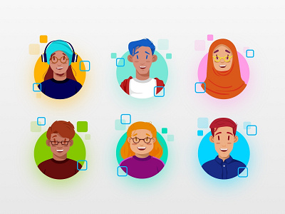 Pixelz Avatars art avatar branding character design designer icon illustration member people profile team vector