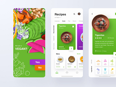 Food Recipe Apps apps design food food and drink food app healt healthy lifestyle mobile recipe ui ux vegan