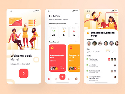 Task Management Apps by Desemy Kristanto for Pixelz on Dribbble