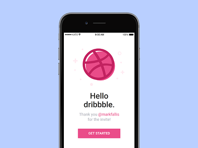 Hello Dribbble debut dribbble invite thanks