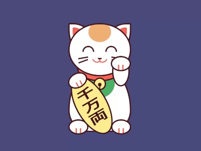 Lucky Cat after effects animation cat lucky cat maneki ui ux