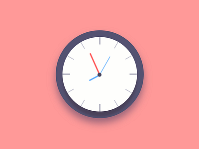 Clock clean clock css javascript time