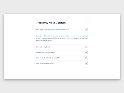 FAQ accordion clean faq javascript jquery minimal ui ux web design