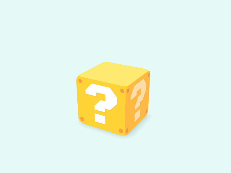 Question Block animation clean css html javascript nintendo question block