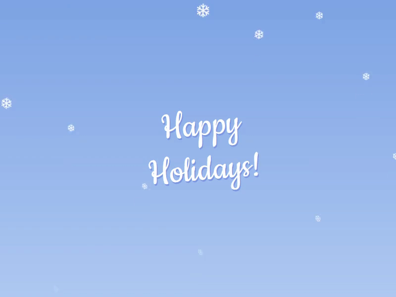Happy Holidays animation happy holidays snow typography