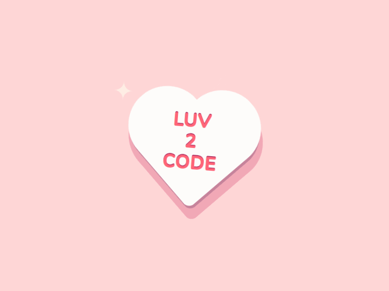 Candy Heart animation code heart pastel sparkle valentines day