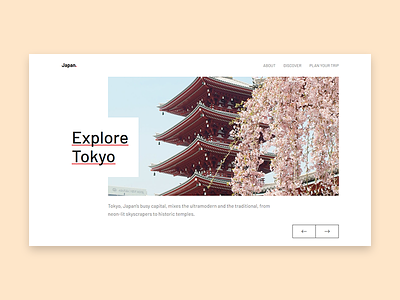 Travel clean css grid flexbox japan javascript slider tourism travel web design