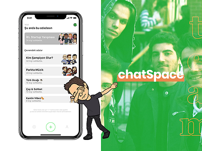 chatSpace – Location based group chat app app design dribbble mobileapp ui