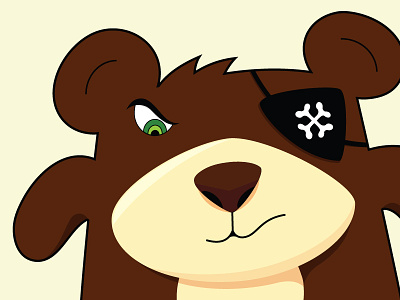 Angry Teddy cartoon character illustration