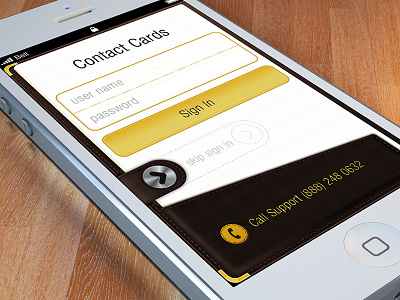 Contact Cards Folder App for iPhone business app contact cards app contacts app ios app design iphone 5 design iphone app uiux design