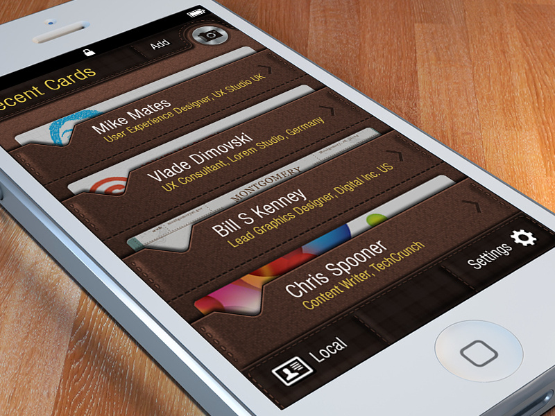 Contact Cards Folder App for iPhone by Talpur on Dribbble