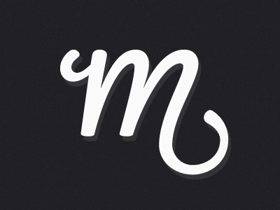 M letter m lettering swash