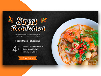 Street food festival banner