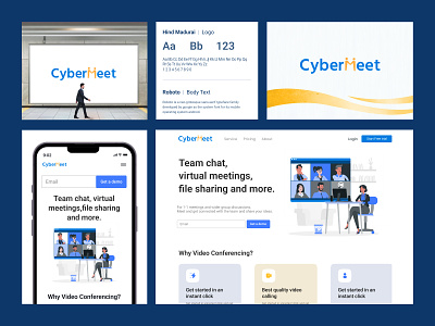 Cybermeet branding design for video conferencing application