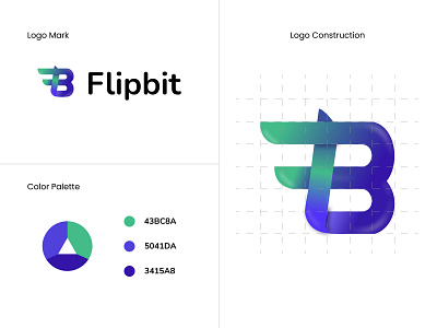 Flipbit logo design for fitness accessories company