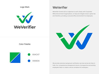 Logo design for WeVerifier company branding creative design logo logo design logotype vector weverifier company logo weverifier logo design wv logo wv logo design