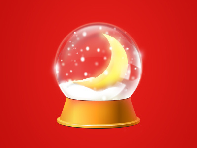 Sonw Ball ball design icon illustration moon red snow