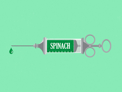 Spinach Steroids illustration spinach syringe vector