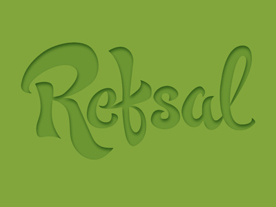 Refsal hand drawn lettering name script type typography