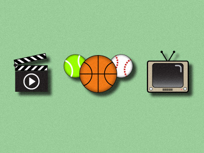 Icons icon icons illustration movie sport sports tv vector