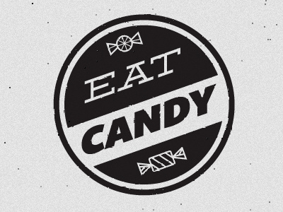 Eat Candy candy circle logo mark type