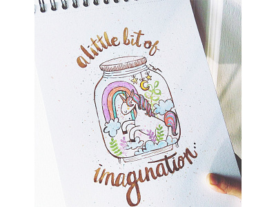 Sweet Unicorn aquarelle candy illustration imagination lettering sweet unicorn watercolor