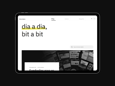 Silvio Meira - Blog animation ui design article blog daily interface ui minimalist news notice ui ui design uidesign website uiux ux