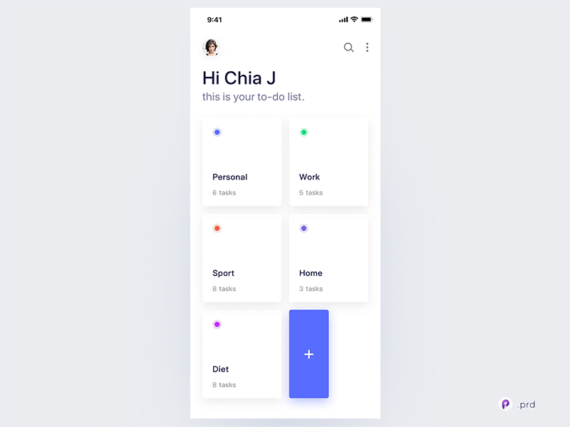 Ui Exercises12/100 (to-do) animation app clean design interface mobile todolist ui