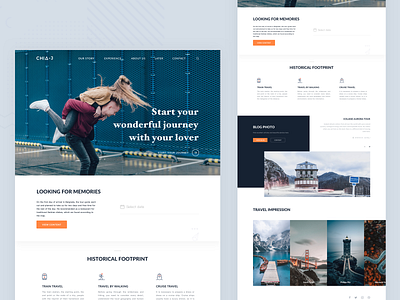 Ui Exercises13/100 (travel) clean homepage landing page ui website