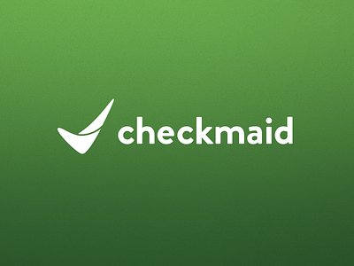 Checkmaid Logo check check mark checkmaid checkmark cleaning cleaning service gradient green logo organic