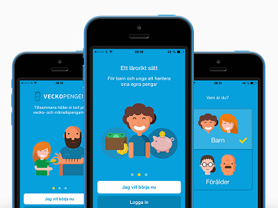 Sign up step allowance app child kids money money parent piggy bank sign up veckopengen