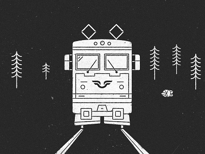 Swedish old ass Train black and white engine line art line style linestyle sj train trees