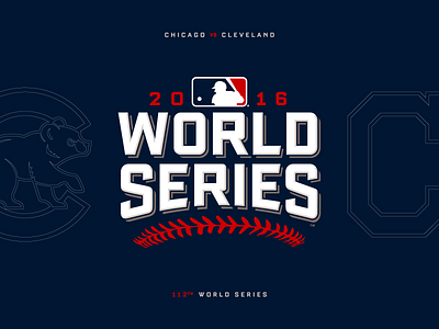 2016 World Series - Primary Logo branding chicago cleveland cubs design gskett icon illustration indians logo typography vector wordmark