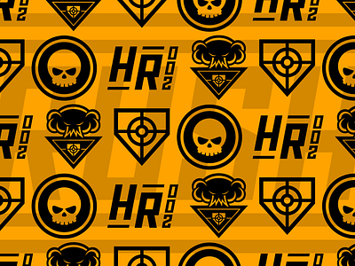 HEADRUSH002 - Pattern branding cod design gaming gskett icon icons illustration logo nuke one color pattern pc playstation skull streaming twitch vector warzone youtube