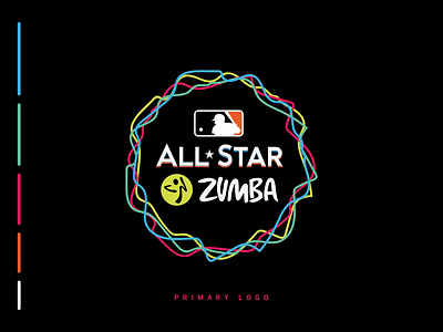 2017 All Star Zumba - Primary Logo animation branding design flat gskett illustration logo marlins miami minimal mlb typography vector zumba