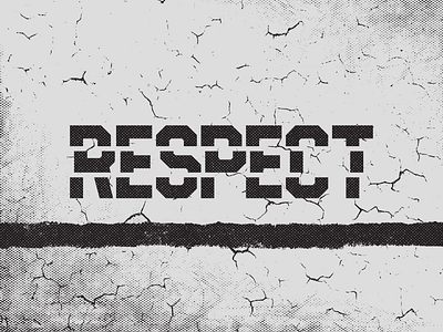 Respect branding design grunge gskett halftone logo respect texture typography vector wordmark